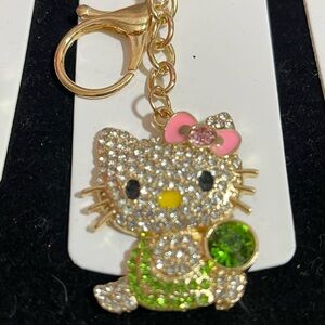 Hello Kitty Crystal Keychain Purse Charm